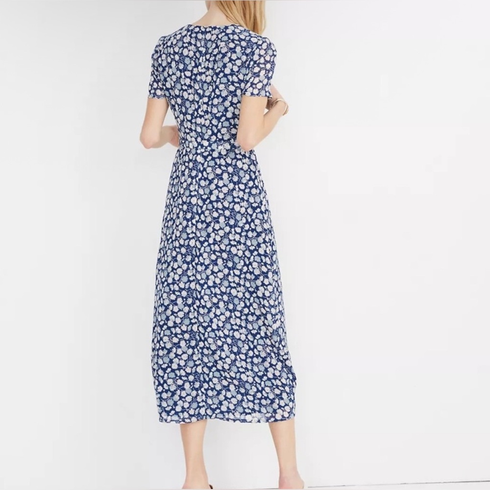 Madewell Wrap-Front Midi Dress in French Floral Size 6 - Picture 7 of 17